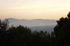 Sunset to the right of the apartment