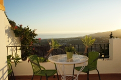 The balcony at sunset